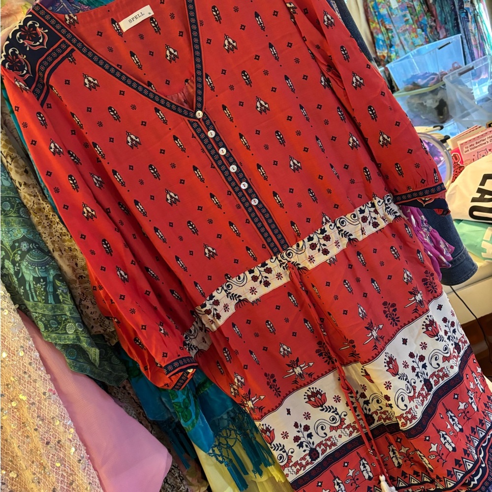 Spell XL Romper Red, White, & blue